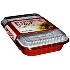 CONTITAL VASCHETTE CON COPERCHIO 6 PORZIONI 2 PEZZI PER MICROONDE / TRADIZIONALE / FREEZER 851LR