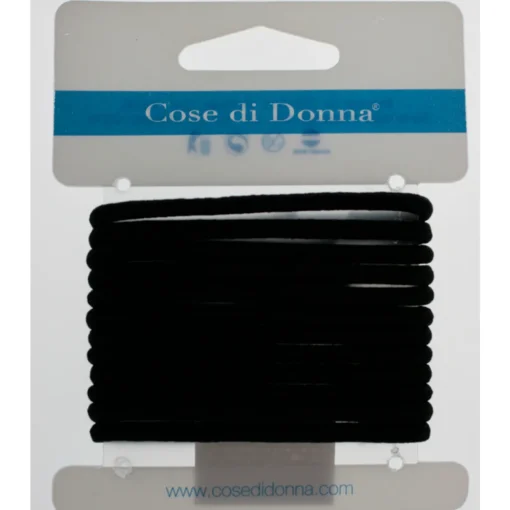 COSE DI DONNA ELASTICO NERO PER CAPELLI 12 PEZZI