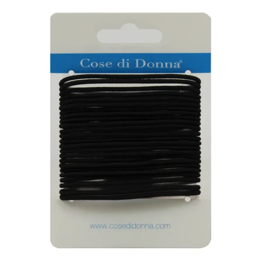 COSE DI DONNA ELASTICO NERO PER CAPELLI 24 PEZZI