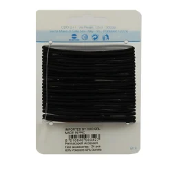 COSE DI DONNA ELASTICO NERO PER CAPELLI 24 PEZZI