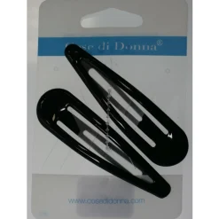 COSE DI DONNA FERMAGLIO CLICK CLACK NERO PER CAPELLI 2 PEZZI