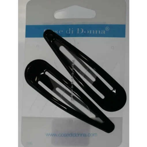 COSE DI DONNA FERMAGLIO CLICK CLACK NERO PER CAPELLI 2 PEZZI