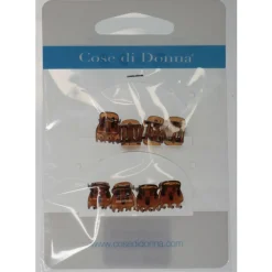 COSE DI DONNA PINZA MICRO MARRONE PER CAPELLI 8 PEZZI