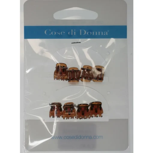 COSE DI DONNA PINZA MICRO MARRONE PER CAPELLI 8 PEZZI