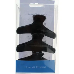 COSE DI DONNA PINZA NERA PARRUCCHIERA PER CAPELLI 3 PEZZI