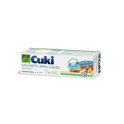 CUKI APRI & CHIUDI SACCHETTI ERMETICI MISURA PICCOLA 15 PEZZI 1 LT.20 x 15 CM
