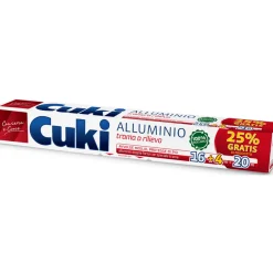 CUKI ROTOLO ALLUMINIO DOPPIA FORZA TRAMA A RILIEVO 16+4 METRI
