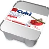 CUKI VASCHETTA ALLUMINIO CON COPERCHIO (R99L) 6 PORZIONI - 2 PEZZI - LT 1,8
