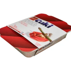 CUKI VASCHETTA IN CARTONCINO CON COPERCHIO 4 PORZIONI 2 PEZZI PER MICROONDE