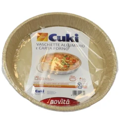 CUKI VASCHETTA TCA10G ALLUMINIO e CARTA FORNO 10 PORZIONI 2 PEZZI