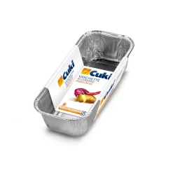 CUKI VASCHETTE ALLUMINIO (R60G) - PLUM CAKE PER 4 PORZIONI - 5 PEZZI - LT 0,8 (CM 23.8X10X5)