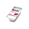 CUKI VASCHETTE ALLUMINIO CON COPERCHI (R62) PER 2 PORZIONI - 4 PEZZI - LT 0,9 (CM 21.7X11.2X5.4)