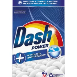 DASH POLVERE POWER DETERSIVO BUCATO LAVATRICE 86 MISURINI