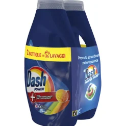 DASH POWER DETERSIVO LIQUIDO BUCATO LAVATRICE EXTRA IGIENIZZANTE CAPI COLORATI 18 LAVAGGI 2 PEZZI