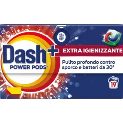 DASH POWER ECODOSI EXTRA IGIENIZZANTE DETERSIVO BUCATO LAVATRICE 19 PODS