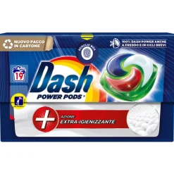 DASH POWER PODS EXTRA IGIENIZZANTE BUCATO LAVATRICE 19 PODS ECODOSI