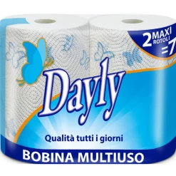 DAYLY BOBINA MULTIUSO 2 ROTOLI MAXI 2 VL 170 STRAPPI A ROTOLO