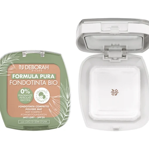 DEBORAH FORMULA PURA FONDOTINTA COMPATTO BIO N.04 CARAMEL
