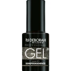 DEBORAH PRO GEL SMALTO SEMIPERMANENTE GLITTER N.38 BLACK FLASH
