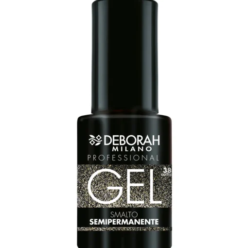 DEBORAH PRO GEL SMALTO SEMIPERMANENTE GLITTER N.38 BLACK FLASH