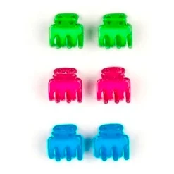 DEFILE' ACCESSORI CAPELLI PINZE PLASTICA COLORI ASSORTITI 6 PZ