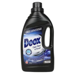 DEOX DETERSIVO BUCATO A MANO E LAVATRICE LIQUIDO FORMULA ANTIODORE CAPI NERI E SCURI 20 LAVAGGI