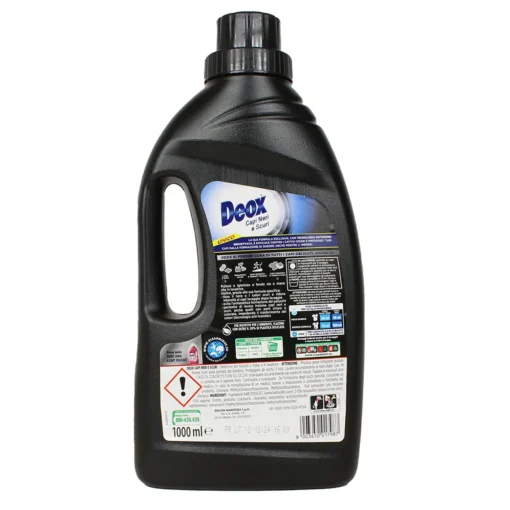 DEOX DETERSIVO BUCATO A MANO E LAVATRICE LIQUIDO FORMULA ANTIODORE CAPI NERI E SCURI 20 LAVAGGI