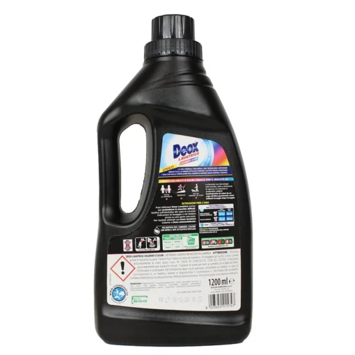 DEOX DETERSIVO LIQUIDO BUCATO LAVATRICE COLORATI E SCURI 24 LAVAGGI 1200 ML