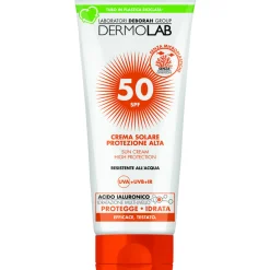 DERMOLAB CREMA SOLARE CORPO E VISO PROTEZIONE ALTA SPF50 RESISTENTE ALL'ACQUA 200 ML
