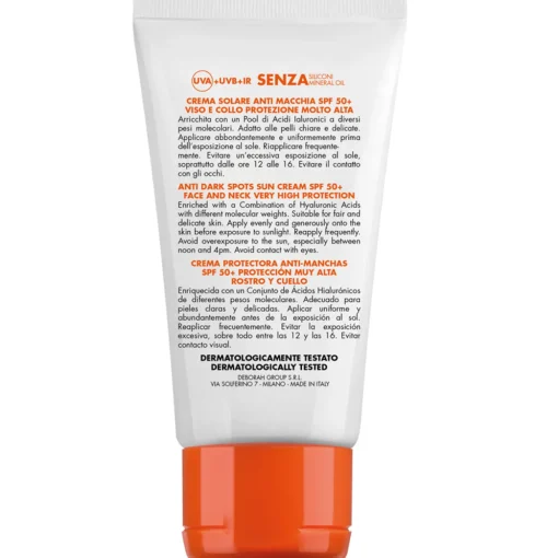 DERMOLAB CREMA SOLARE VISO ANTIMACCHIA PROTEZIONE MOLTO ALTA SPF50+ 50ML