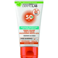DERMOLAB CREMA SOLARE VISO E COLLO PROTEZIONE MOLTO ALTA SPF 50+ ADVANCED PROTECTION PELLI SENSIBILI E DELICATE RESISTENTE ALL'ACQUA 50 ML