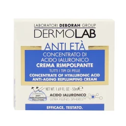 DERMOLAB VISO ANTI ETA' CREMA RIMPOLPANTE ACIDO IALURONICO TUTTI I TIPI DI PELLE 50 ML