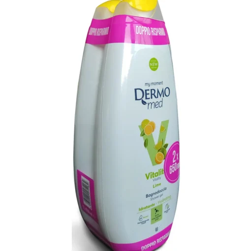 DERMOMED BAGNODOCCIA VITALITA' LIME IDRATANTE 2 PEZZI DA 650 ML