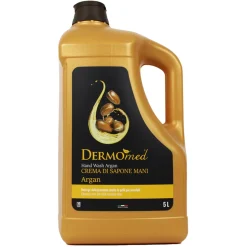 DERMOMED CREMA DI SAPONE LIQUIDO MANI OLIO D'ARGAN 5 LITRI TANICA FORMATO PROFESSIONALE