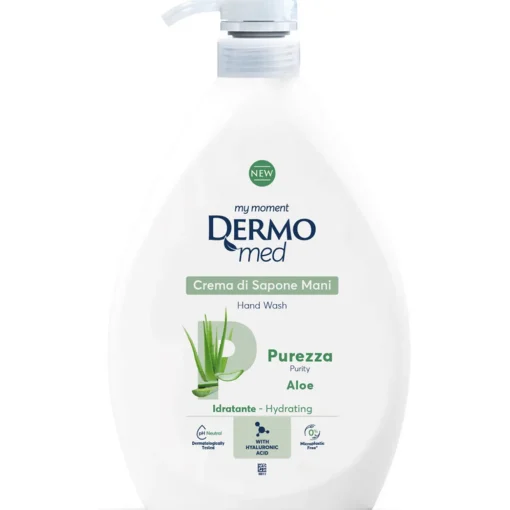 DERMOMED CREMA DI SAPONE LIQUIDO MANI DISPENSER PUREZZA ALOE 1000 ML