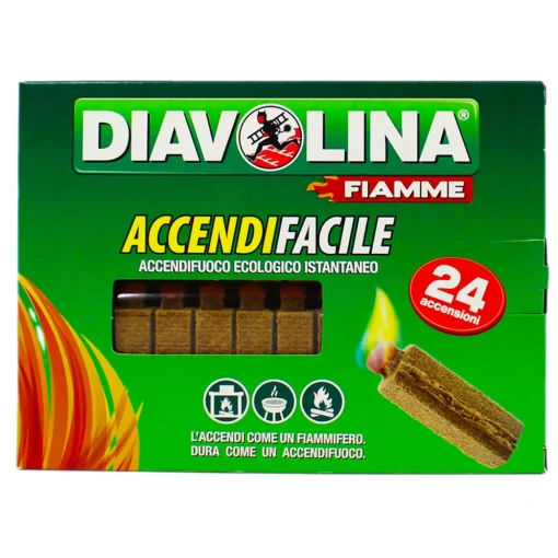 DIAVOLINA ACCENDIFACILE ECOLOGICO 24 ACCENSIONI