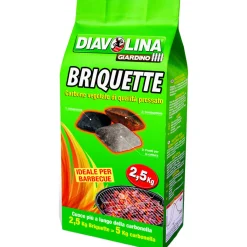 DIAVOLINA BRIQUETTE CARBONE VEGETALE SACCO 2,5 KG