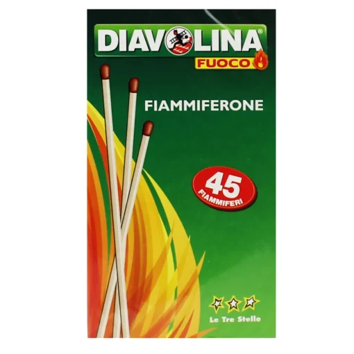 DIAVOLINA FIAMMIFERONE 45 FIAMMIFERI LE TRE STELLE