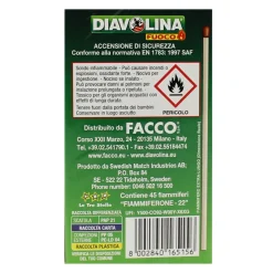 DIAVOLINA FIAMMIFERONE 45 FIAMMIFERI LE TRE STELLE