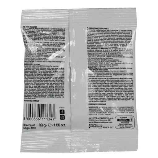 DIKSON PROFESSIONAL NUANCE DECOLORANTE SENZA AMMONIACA BUSTA MONOUSO DA 30 GRAMMI