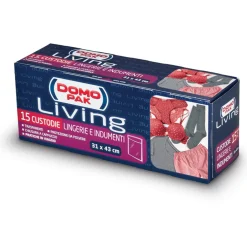 DOMOPAK LIVING CUSTODIA LINGERIE E INDUMENTI CON CHIUSURA A CAPPUCCIO - CM 31X43 15 PZ