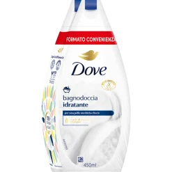 DOVE BAGNODOCCIA IDRATANTE 2 PEZZI DA 450 ML
