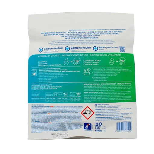 Dr.BECKMANN MAGIC LEAVES DETERSIVO UNIVERSALE 20 FOGLI