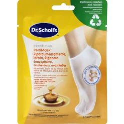 DR.SCHOLL'S PEDIMASK MASCHERA PIEDI RIPARA, IDRATA, RIGENERA CON MIELE DI MANUKA, UREA E BURRO DI KARITE' 1 PAIO