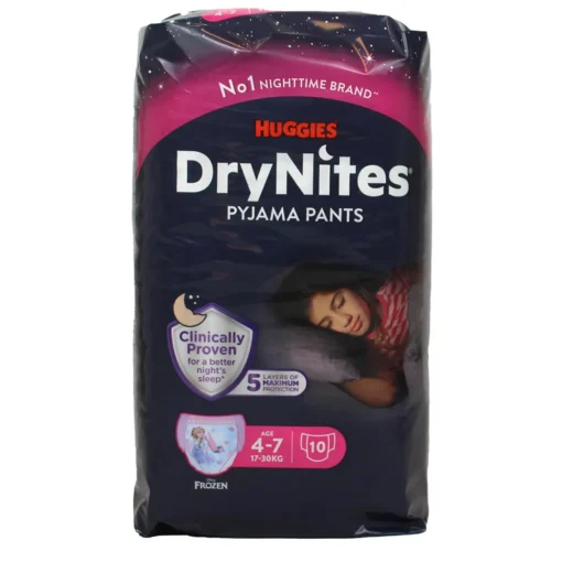 DRYNITES MUTANDINE ASSORBENTI BAMBINO USA E GETTA MEDIUM GIRL 4-7 ANNI 10 PZ PANNOLINI