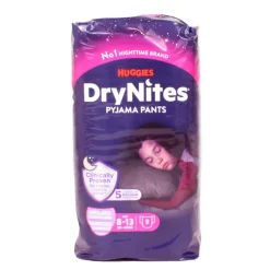 DRYNITES MUTANDINE ASSORBENTI BAMBINO USA E GETTA LARGE GIRL 8-13 ANNI 9 PZ PANNOLINI