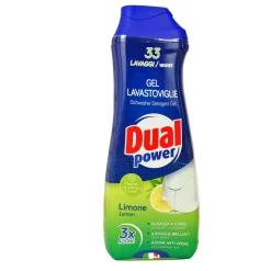 DUAL POWER GEL LAVASTOVIGLIE MULTIFUNZIONE LIMONE 33 LAVAGGI 660 ML