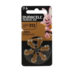 DURACELL BATTERIA PER APPARECCHI ACUSTICI 1,45 VOLT 6 PZ CODE 312 PR41