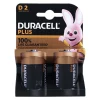 DURACELL PLUS D MN1300 BATTERIA TORCIA 1,5 V BLISTER 2 PZ