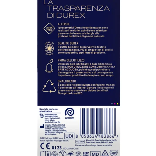 DUREX NUDE SENSATION 10 PRESERVATIVI